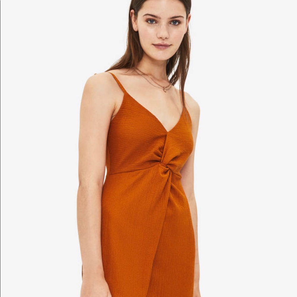 Orange slit dress